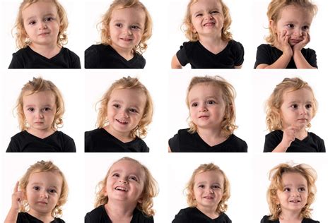 Download A Collage Of Different Faces Of A Little Girl | Wallpapers.com