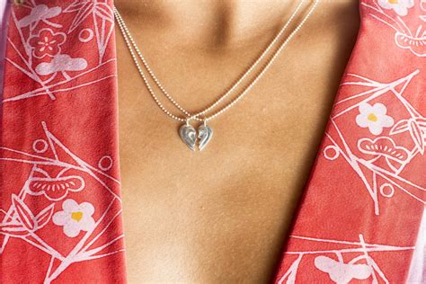 Couples Necklaces Set, Boyfriend Girlfriend Pendant Necklace, Silver ...
