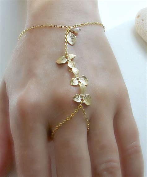 kgoldfilledhandchainringorchidbyletitbeloveonetsy