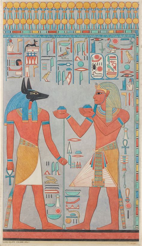 Lancelot Crane - The King with Anubis, Tomb of Haremhab - Twentieth
