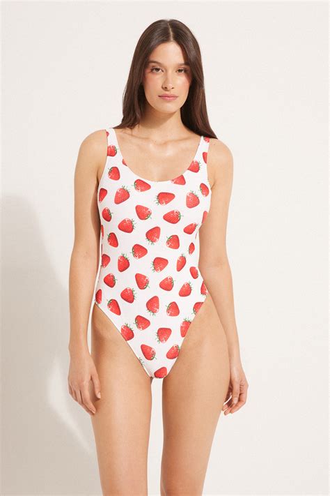 Pretty Strawberry One-Piece Swimsuit - One-piece Swimsuits - Women