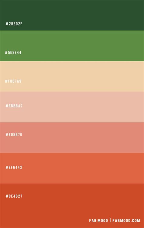 Light Pinkish-Orange and Green ― Color Scheme 47 | Green color schemes ...