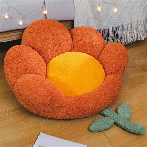 Goodliest Flower Seat Cushion Cute Floor Pillow Thickened Flower Shape