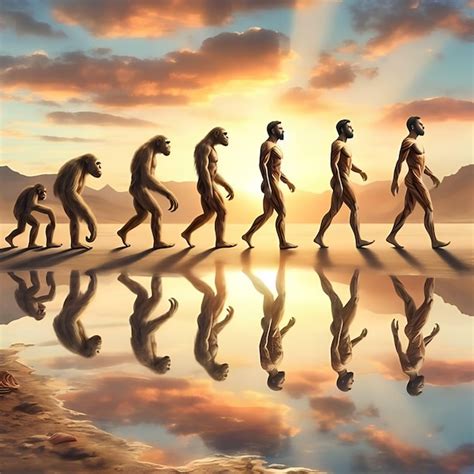 A evolução da espécie humana | imagem Premium gerada com IA