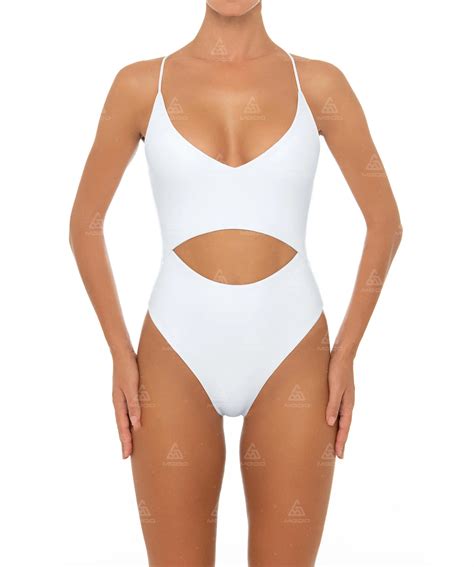 OPS05 Double Halter Sexy Backless Cross Halter One Piece Bikini
