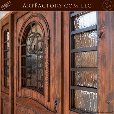 Personalized Custom Grand Entrance: Solid Wood With Fine Art Sidelights