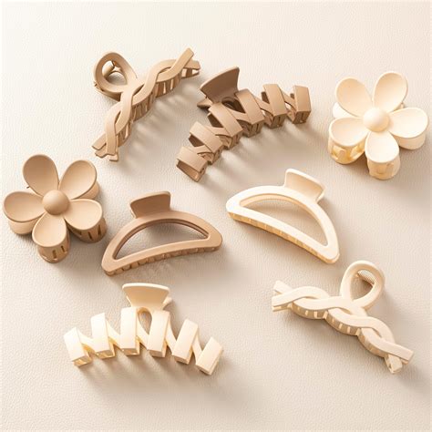 Amazon.com : 8PCS Hair Clips for Women, Flower Claw Clips for Thick