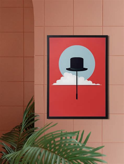 Rene Magritte Inspired Vector Poster, Printable Digital Painting ...