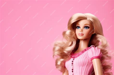 Premium AI Image | Barbie doll cute blond girl outfit pink wallpaper ...