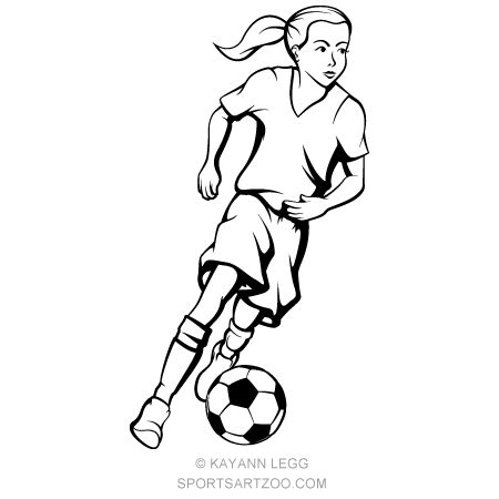 Soccer Girl Drawing at PaintingValley.com | Explore collection of Soccer Girl Drawing