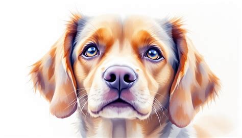 soulful puppy eyes image watercolor dog puppy