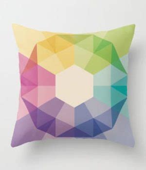 Colorful Geometric Throw Pillow by Christina P - - FGIdeas.org