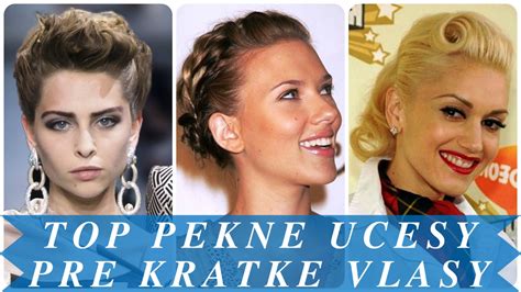 Top pekne ucesy pre kratke vlasy - YouTube