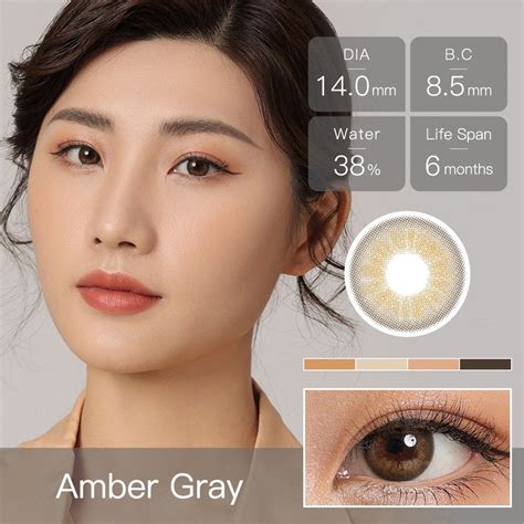 Desire Amber Gray Colored Contacts – FreshGo