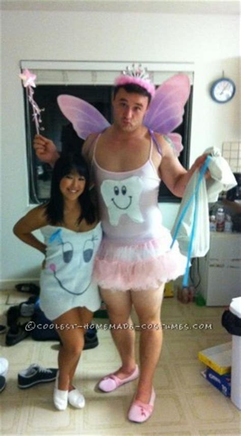 Guy Tooth Fairy and Tooth Couple Costume