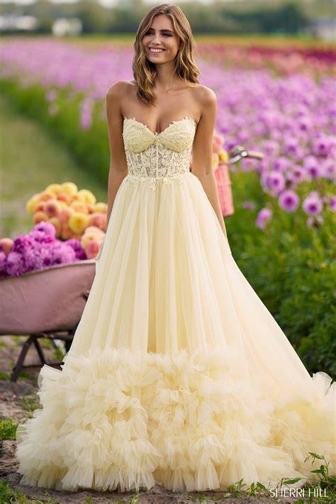 Shop Sherri Hill 56270 Sweetheart Neckline Ball Gowns Tulle/Lace Fabric