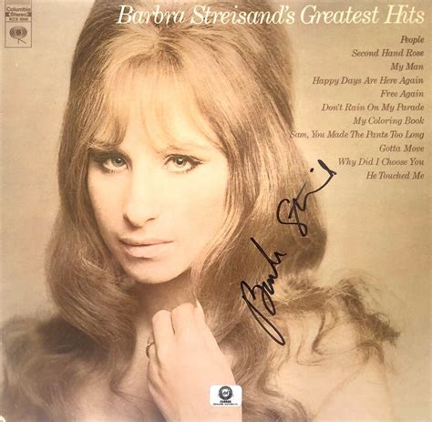 Signed Barbra Streisand "Barbra Streisand's Greatest Hits" Album