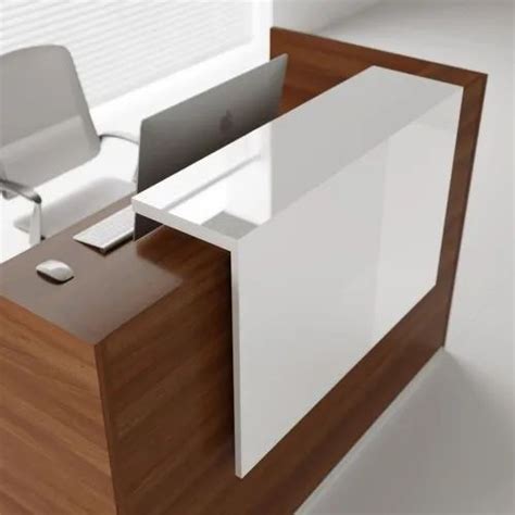 brown rectangular reception table  office  storage