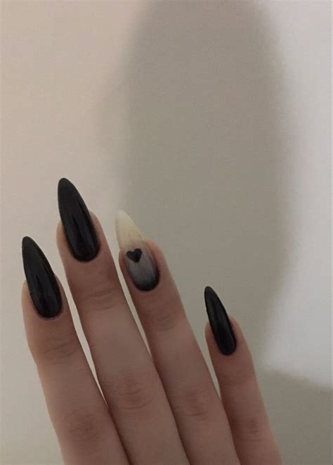 Seductive Gothic nail designs easy | Gel nails, Heart nails, Simple nails