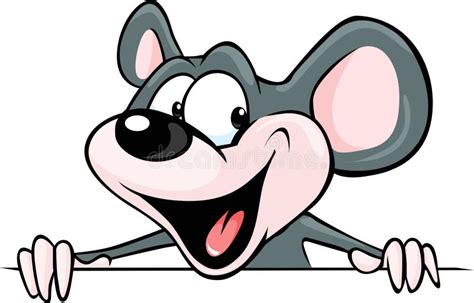 Funny Mouse Cartoon Illustration Stock Vector - Illustration of gray ...