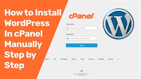 How to Install WordPress in cPanel Manually Step by Step| cPanel ...