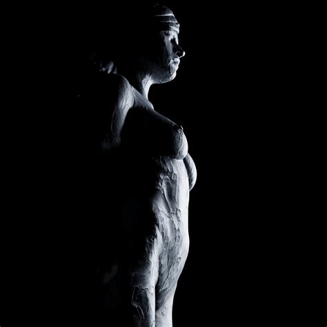 Igor Zamaliev - Clay sculpture of nude girl.