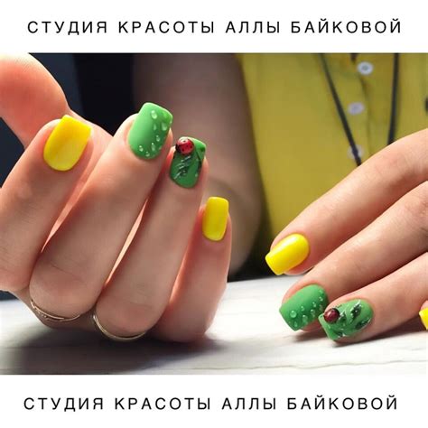 Идеи маникюра с божьей коровкой