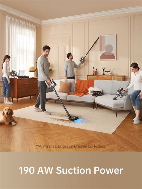 Dreame R20 Cordless Vacuum | 190AW Suction, 90-Min Runtime, LED Detection