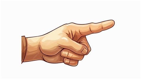 vector cartoon finger pointing  icon premium ai generated vector
