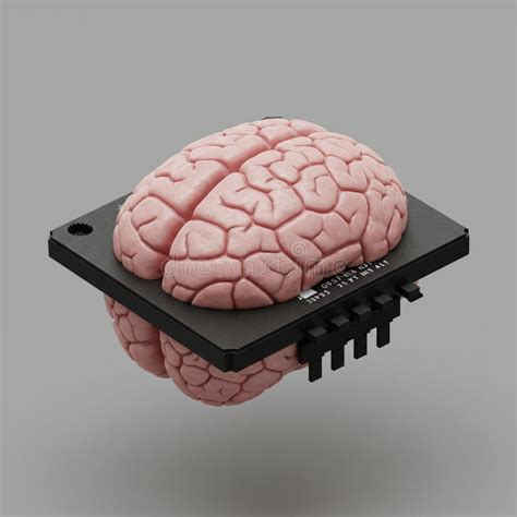A Surreal Concept Image Featuring a Brain Model Integrated into a ...