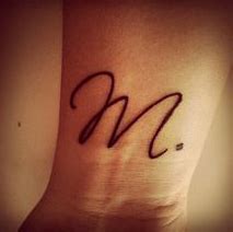 Letter M Heart Tattoo