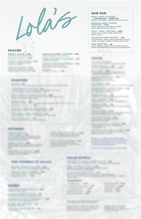 SOLUTION: 2024 03 19 lolas dinner menu - Studypool