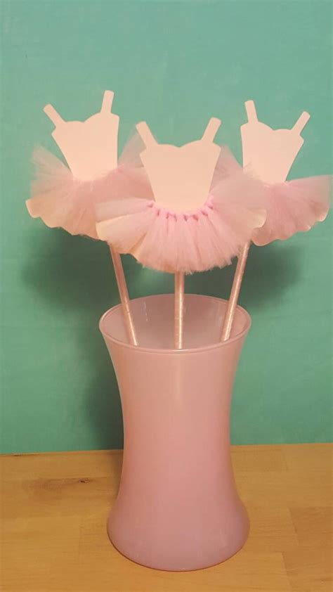 Ballerina Princess Party Wands Pink Centerpiece Tutu Favors Tulle ...