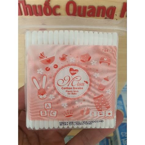 Tăm bông Misu lõi nhựa Trẻ Em ( gói 100 chiếc ) | Shopee Việt Nam