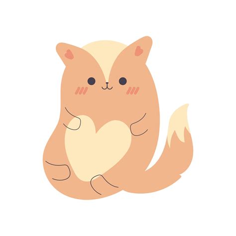 zorro animal kawaii 13827949 Vector en Vecteezy