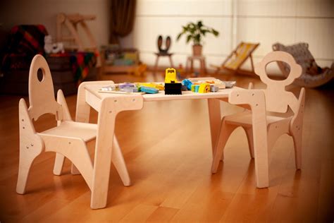 Montessori Toddler Furniture, Kids Activity Play Table and Chair Set - Etsy