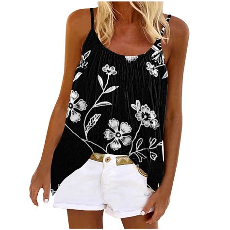 Bogo Plus Size Sexy Summer Tops For Curvy Women White Cotton Tank Top