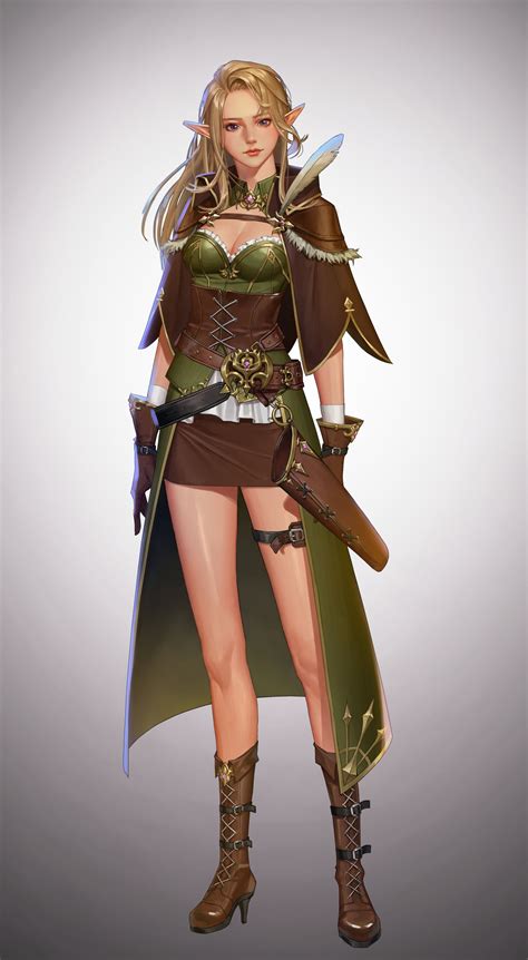 Pin by moon sun oh on 캐릭터 디자인 -2 | Female elf, Elven woman, Elf warrior