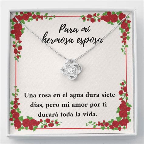 Regalo Para Mi Esposa Esposa Gift Aniversario Gift for Wife Collar De