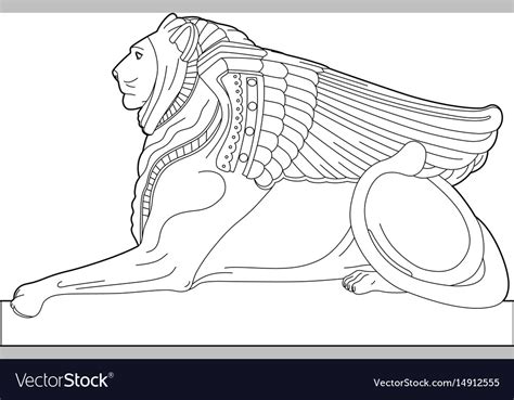 Drawing sphinx Royalty Free Vector Image - VectorStock