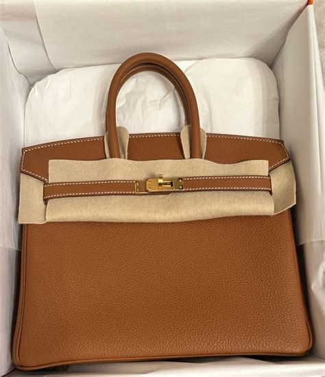 Hermes B25 gold, Luxury, Bags & Wallets on Carousell