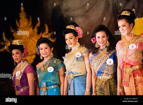 Thailand, Nong Khai, Nong Khai. Kathoey (ladyboy) beauty pageant Stock