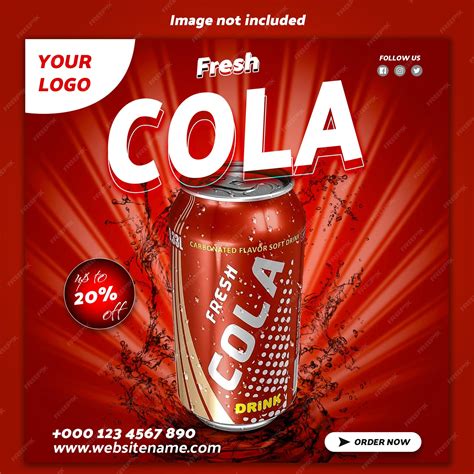 Premium PSD | Social media post for cola and other soft drinks