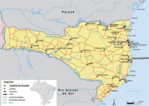 Mapa Santa Catarina Parana - 10