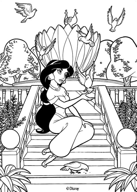 La belle Jasmine (Aladdin) - Return to childhood Coloring Pages for adults