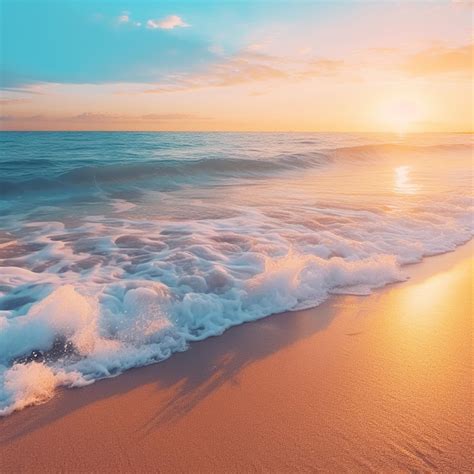 Premium AI Image | Sun rising on beach Sun rising on sea