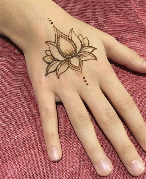 simple henna lotus flower