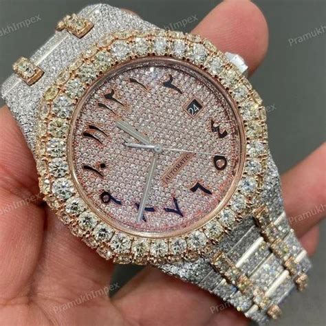 VVS Shine Luxury Full Iced Watch, Bust Down Wrist Watches, VVS ...