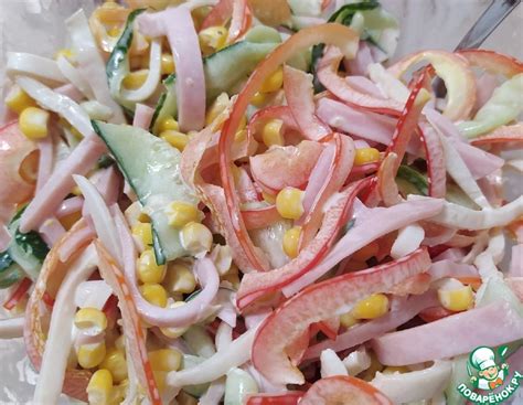 Салат "Дамский каприз" с кальмаром – кулинарный рецепт