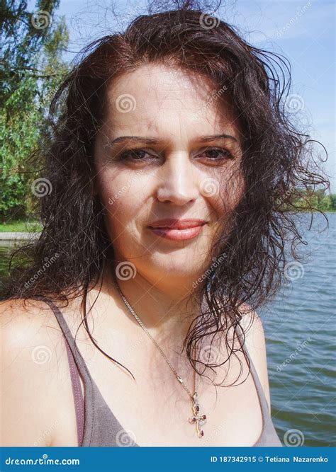 Adult Middle Aged Woman Lifestyle Stock Image - Image of active, green